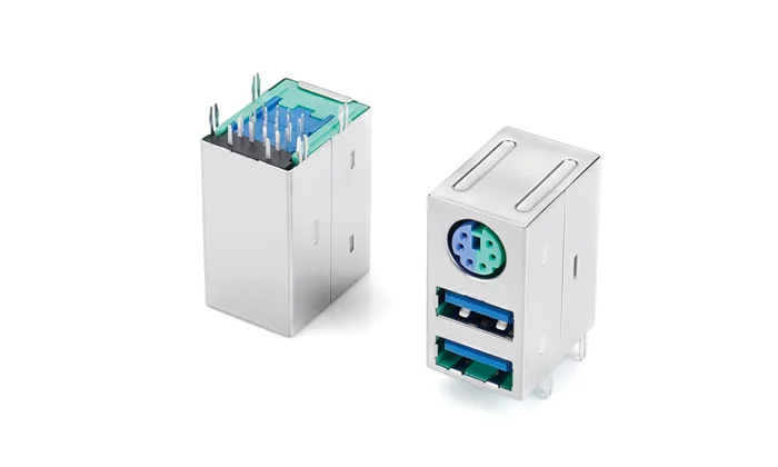 MiniDIN Dual stackUSB3.0 ForkPitch10.5 NoS + ring