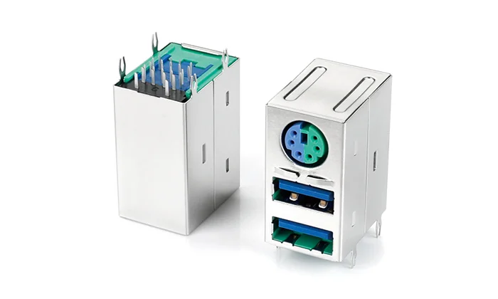 MiniDIN Dual stackUSB3.0 ForkPitch12.0