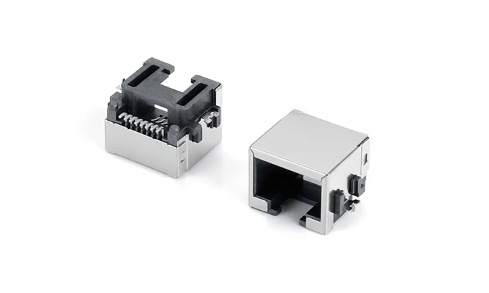 RJ45 Reverse Recessed H8.6 SMT Full shield17.24