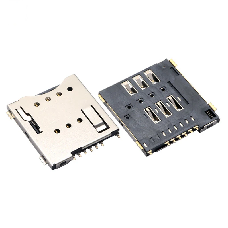 Micro Sim Push H1.5 6Pin Card Connector – GSC-MSM-0001