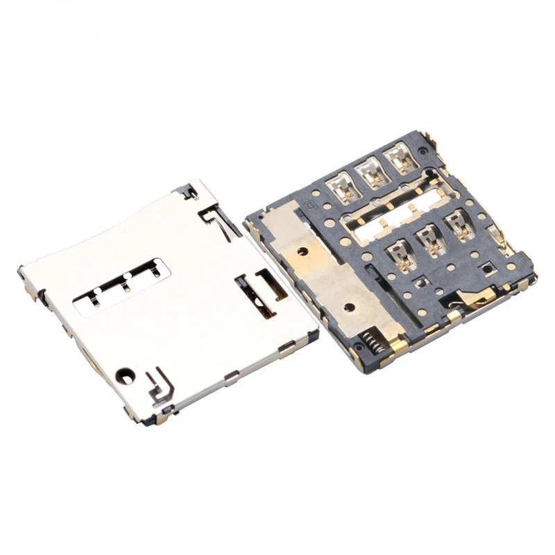 8pin MICRO SIM CARD SLOT PUSH CONNECTOR DIP SMT – GSC-MSM-0008