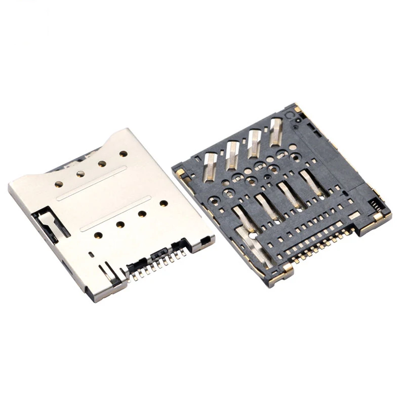 MICRO SIM CARD SLOT FEMALE PUSH CONENCTOR H1.35mm SMT – GSC-MSM-0010
