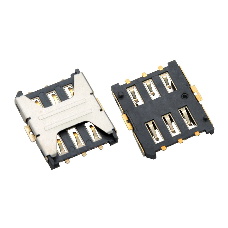 push pull nano sim card slot socket connector SMT – GSC-NSM-0010