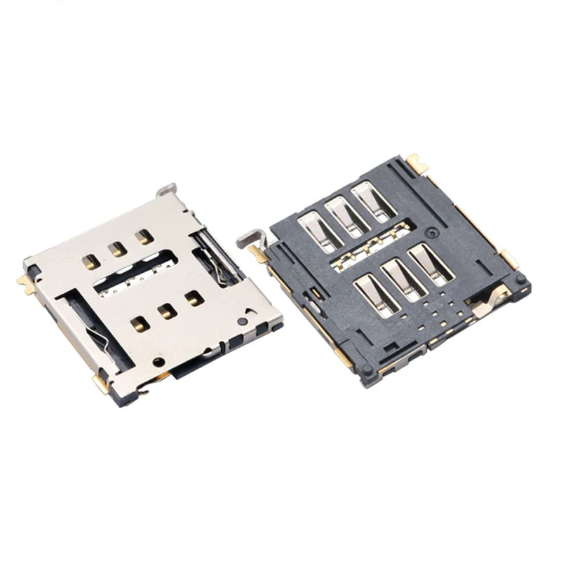 NANO SIM CARD PIN PUSH FEMALE CONNECTOR H1.50mm SMT – GSC-NSM-0032