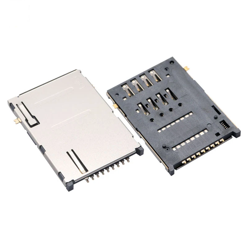 2.0H 8PIN Push-Push SIM Card Connector – GSC-SIM-0008