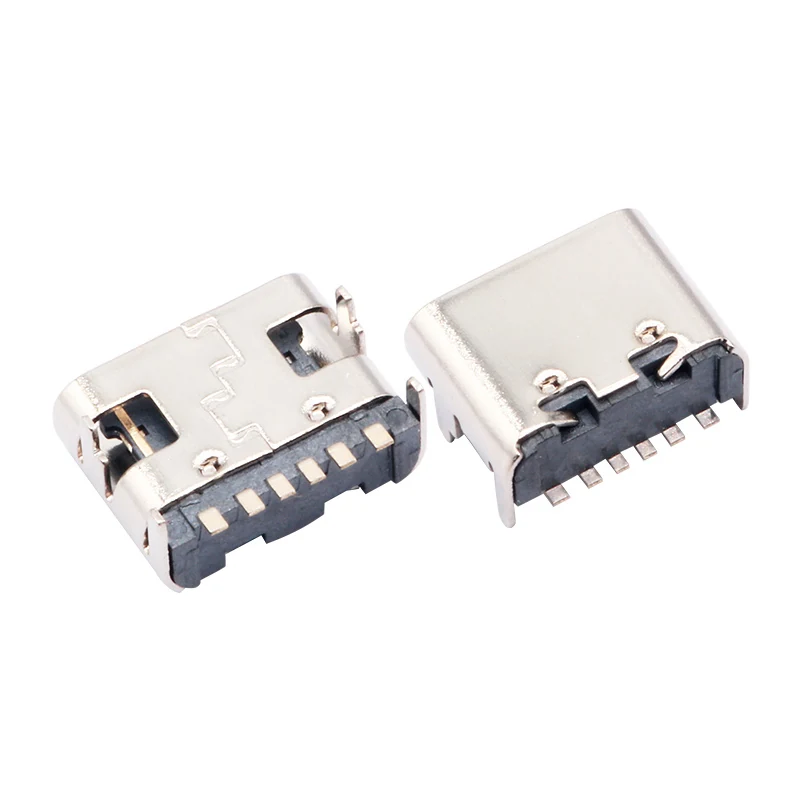 6pin USB2.0 TYPE-C FEMALE CONNECTOR SMT – GSC-TYP-0079