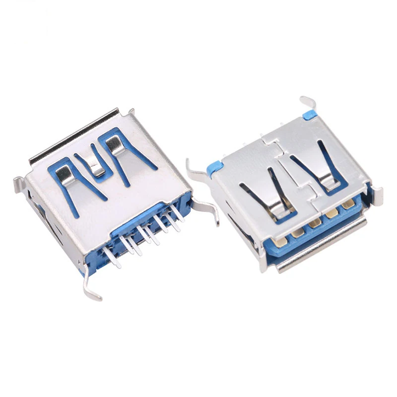 USB3.0 AF180° Plug Keyboard The solder foot is curved USB CONNECTOR SMD – GSC-USA-0007